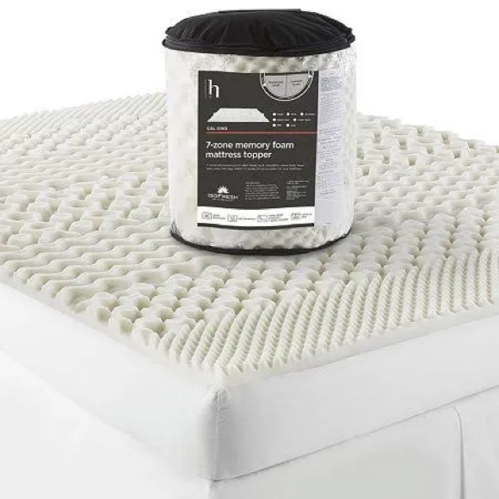 Home Expressions 7-Zone Memory Foam Mattress Topper-FULL Size